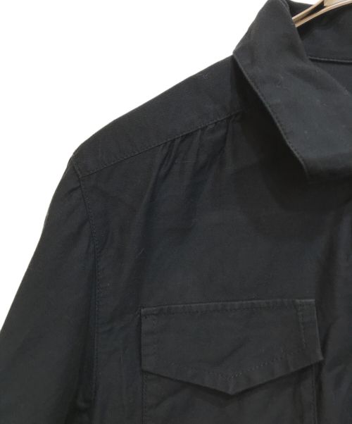 BLUE LABEL CRESTBRIDGE（ブルーレーベルクレストブリッジ）BLUE LABEL CRESTBRIDGE (ブルーレーベルクレストブリッジ) サイド切替シャツジャケット/55F21-350 ネイビー サイズ:38の古着・服飾アイテム