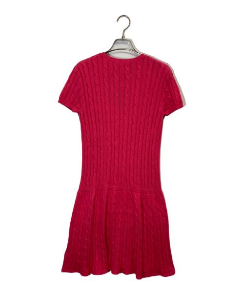 POLO RALPH LAUREN（ポロ・ラルフローレン）POLO RALPH LAUREN (ポロ・ラルフローレン) ケーブルニットワンピース ピンク サイズ:L(kids)の古着・服飾アイテム