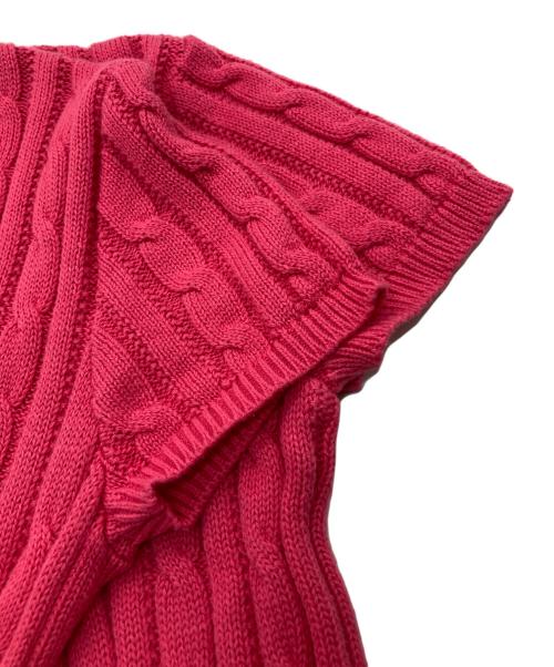 POLO RALPH LAUREN（ポロ・ラルフローレン）POLO RALPH LAUREN (ポロ・ラルフローレン) ケーブルニットワンピース ピンク サイズ:L(kids)の古着・服飾アイテム