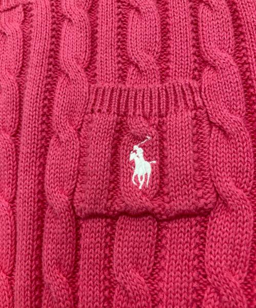 POLO RALPH LAUREN（ポロ・ラルフローレン）POLO RALPH LAUREN (ポロ・ラルフローレン) ケーブルニットワンピース ピンク サイズ:L(kids)の古着・服飾アイテム