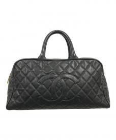 CHANELシャネル）の古着「キャビアスキンココマークミニボストンバッグ/キャビアスキン/ハンドバッグ/バッグ」