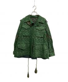 sacai（サカイ）の古着「カットワークレースジャケット/16-02756」｜グリーン