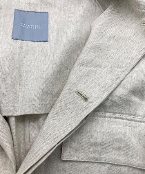MACKINTOSH PHILOSOPHY（マッキントッシュ フィロソフィー）MACKINTOSH PHILOSOPHY (マッキントッシュ フィロソフィー) リネンブレンドショートジャケット/R9F11-773-40 アイボリー サイズ:2の古着・服飾アイテム
