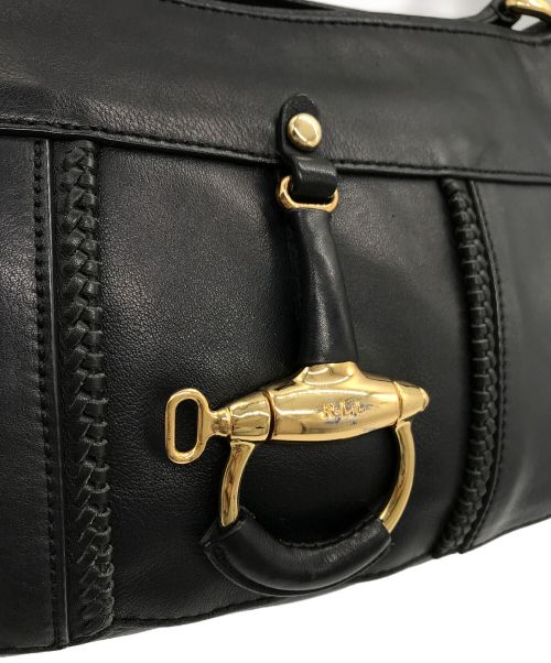 LAUREN RALPH LAUREN（ローレンラルフローレン）LAUREN RALPH LAUREN (ローレンラルフローレン) レザーショルダーバッグ/ショルダーバッグ ブラック サイズ:-の古着・服飾アイテム