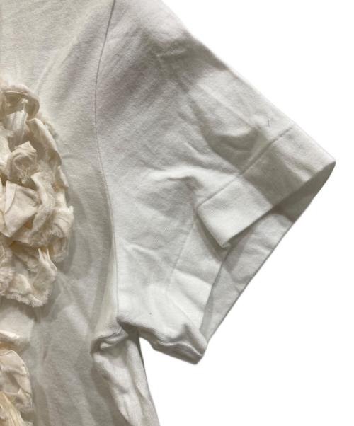 tricot COMME des GARCONS（トリココムデギャルソン）tricot COMME des GARCONS (トリココムデギャルソン) フラワーモチーフT/TQ-T215 ホワイト サイズ:Sの古着・服飾アイテム