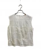 45Rフォーティファイブ・アール）の古着「パッチワークノースリーブブラウス」｜ホワイト