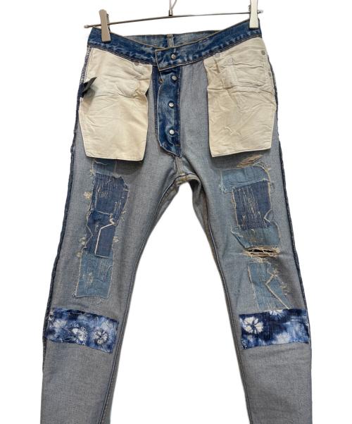 MINEDENIM（マインデニム）MINEDENIM (マインデニム) マインデニム/クラッシュデニムパンツ/1608-1009-86-261 インディゴ サイズ:3の古着・服飾アイテム