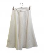 theoryセオリー）の古着「Tailor Crepe Full Round SK」｜ホワイト