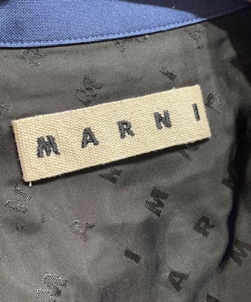 MARNI（マルニ）MARNI (マルニ) 切替オープンカラーシャツ ブルー サイズ:44の古着・服飾アイテム