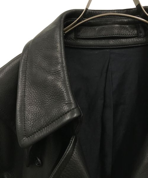 40CARATS&525（フォーティーカラッツアンドゴーニーゴ）40CARATS&525 (フォーティーカラッツアンドゴーニーゴ) レザーコート ブラック サイズ:4の古着・服飾アイテム