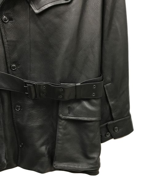 40CARATS&525（フォーティーカラッツアンドゴーニーゴ）40CARATS&525 (フォーティーカラッツアンドゴーニーゴ) レザーコート ブラック サイズ:4の古着・服飾アイテム