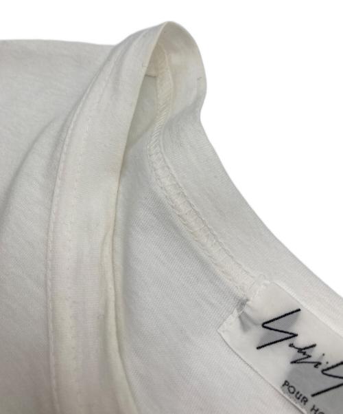 Yohji Yamamoto pour homme（ヨウジヤマモト プールオム）Yohji Yamamoto pour homme (ヨウジヤマモト プールオム) ペイントデザインTシャツ ホワイト サイズ:3の古着・服飾アイテム