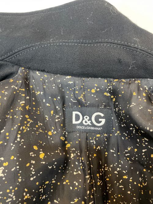 D&G（ディーアンドジー）D&G (ディーアンドジー) 金ボタンロングコート/コート/ダブルコート ブラック サイズ:38の古着・服飾アイテム