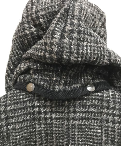 LAVENHAM（ラベンハム）LAVENHAM (ラベンハム) MOLLOY&SONS (モロイアンドサンズ) LAVENHAM/MOLLOY&SONS/チェックキルティングロングコート/LVH-15A-DT2 グレー サイズ:38の古着・服飾アイテム
