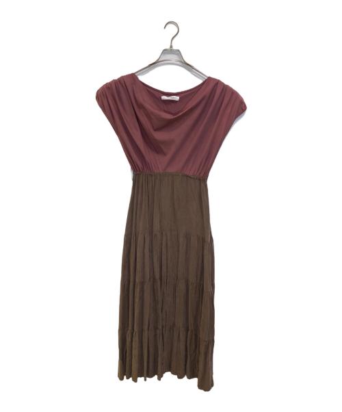 HER LIP TO（ハーリップトゥ）Her lip to (ハーリップトゥ) ノースリーブワンピース ブラウン サイズ:Sの古着・服飾アイテム