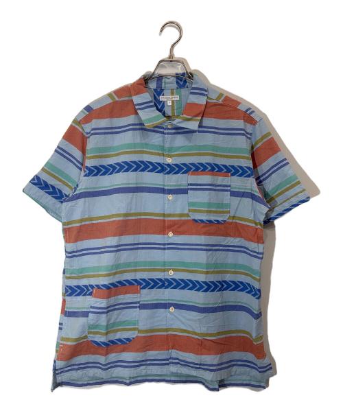 Engineered Garments（エンジニアドガーメンツ）Engineered Garments (エンジニアド ガーメンツ) Camp Shirt - Horizontal Multi Stripe ブルー サイズ:Lの古着・服飾アイテム