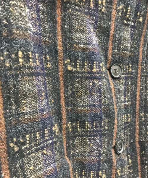 MARNI（マルニ）MARNI (マルニ) ツイードステンカラーコート ブラック×ブラウン サイズ:40の古着・服飾アイテム