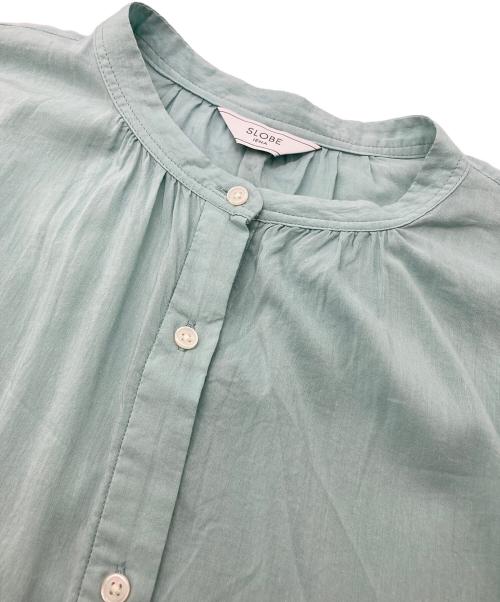 SLOBE IENA（スローブ イエナ）SLOBE IENA (スローブ イエナ) レーヨンボイルバンドカラーブラウス グリーン サイズ: Freeの古着・服飾アイテム