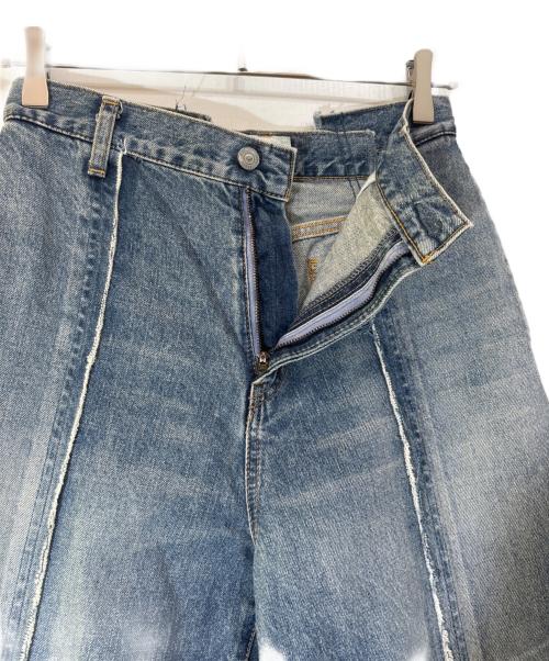 UNGRID（アングリッド）Ungrid (アングリッド) カットオフデザインルーズリメイクデニム/112252417101 インディゴ サイズ:25の古着・服飾アイテム