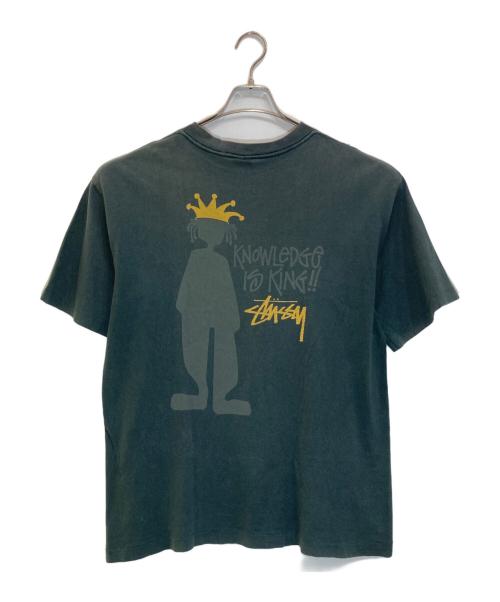 stussy（ステューシー）stussy (ステューシー) シャドーマンプリントTシャツ グリーン サイズ:Lの古着・服飾アイテム