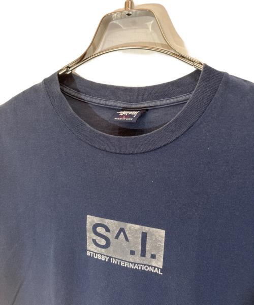 stussy（ステューシー）stussy (ステューシー) リフレクターロゴTシャツ ネイビー サイズ:Lの古着・服飾アイテム