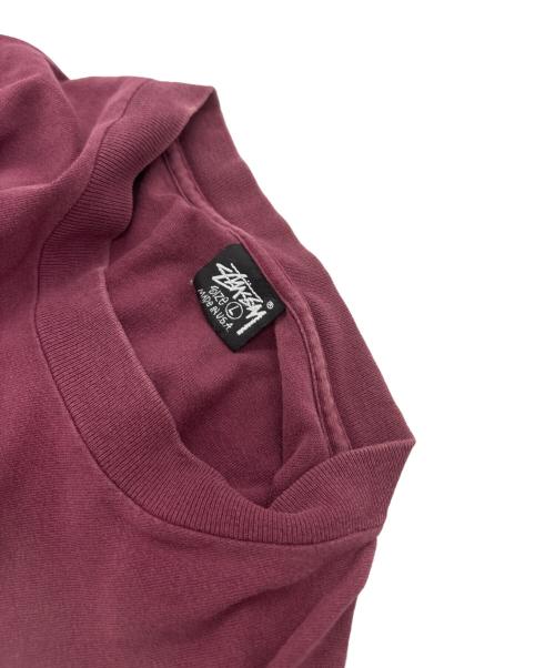 stussy（ステューシー）stussy (ステューシー) クラウンプリントロゴTシャツ ボルドー サイズ:Lの古着・服飾アイテム