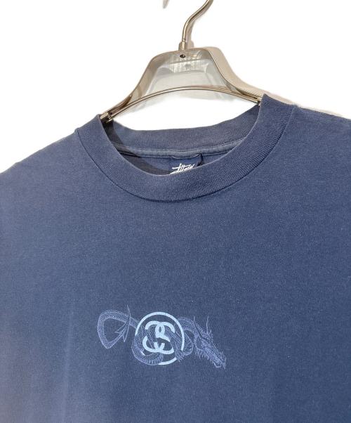 stussy（ステューシー）stussy (ステューシー) ドラゴンプリントTシャツ ネイビー サイズ:Lの古着・服飾アイテム