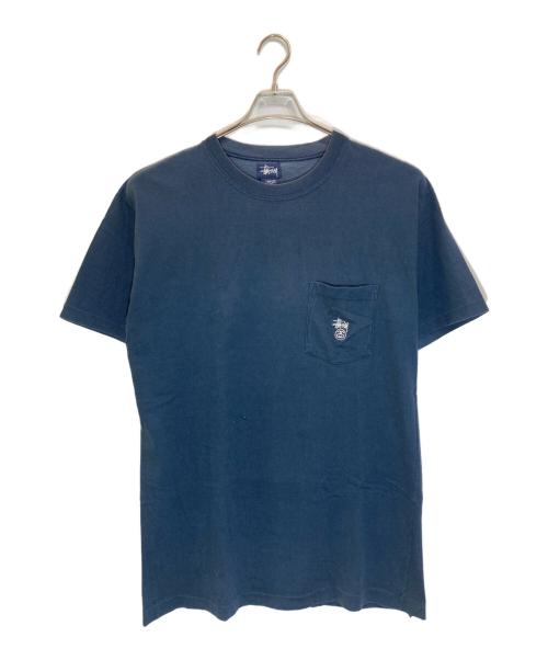 stussy（ステューシー）stussy (ステューシー) ポケットTシャツ ネイビー サイズ:Lの古着・服飾アイテム