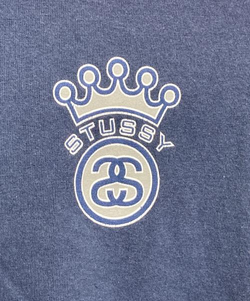 stussy（ステューシー）stussy (ステューシー) ロゴプリントTシャツ ネイビー サイズ:Lの古着・服飾アイテム