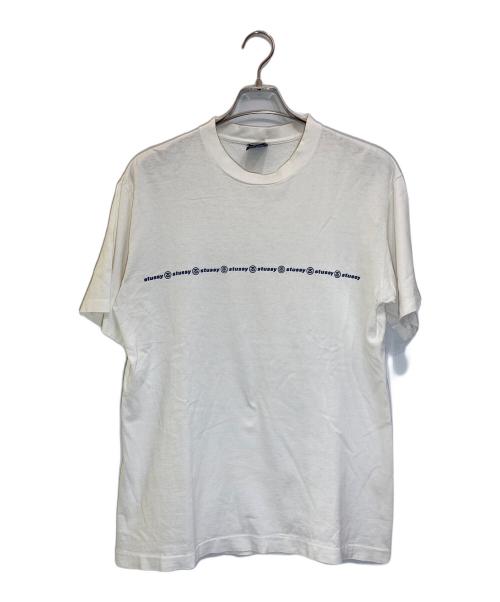 stussy（ステューシー）stussy (ステューシー) ロゴプリントTシャツ ホワイト サイズ:Lの古着・服飾アイテム