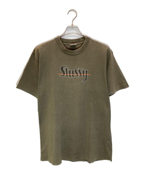 stussy（ステューシー）stussy (ステューシー) プリントTシャツ グリーン サイズ:Lの古着・服飾アイテム