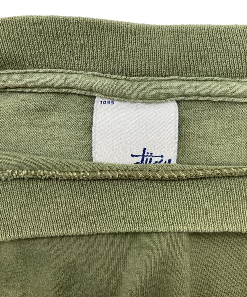 stussy（ステューシー）stussy (ステューシー) プリントTシャツ カーキ サイズ:Lの古着・服飾アイテム