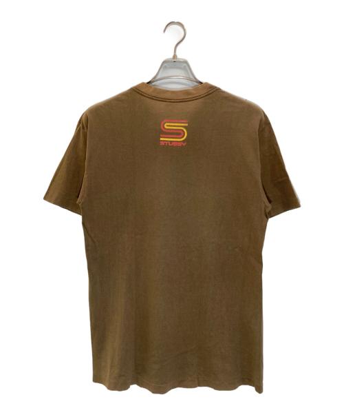 stussy（ステューシー）stussy (ステューシー) プリントTシャツ カーキ サイズ:Lの古着・服飾アイテム