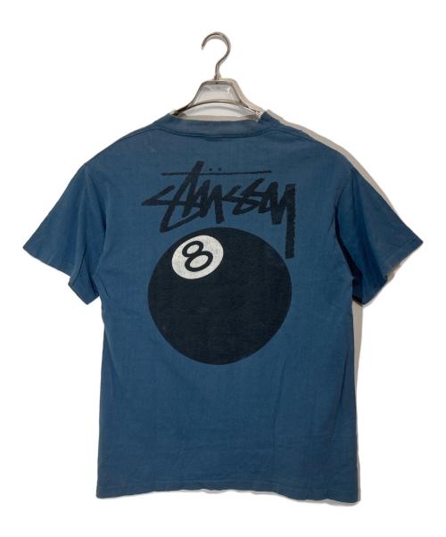 stussy（ステューシー）stussy (ステューシー) 8ボールプリントTシャツ ブルー サイズ:Lの古着・服飾アイテム