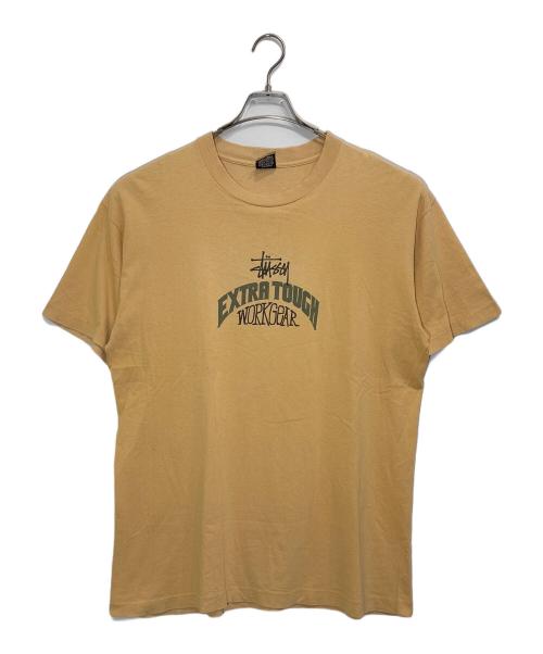 stussy（ステューシー）stussy (ステューシー) 3段プリントTシャツ イエロー サイズ:XLの古着・服飾アイテム
