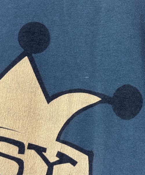 stussy（ステューシー）stussy (ステューシー) クラウンエンブレムプリントTシャツ ブルー サイズ:Lの古着・服飾アイテム