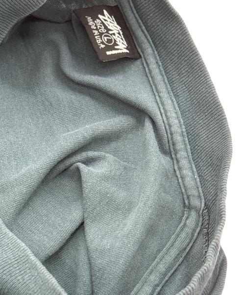 stussy（ステューシー）stussy (ステューシー) クラウンエンブレムプリントTシャツ ブルー サイズ:Lの古着・服飾アイテム