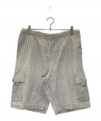 stussyステューシー）の古着「チェックハーフパンツ」｜ベージュ