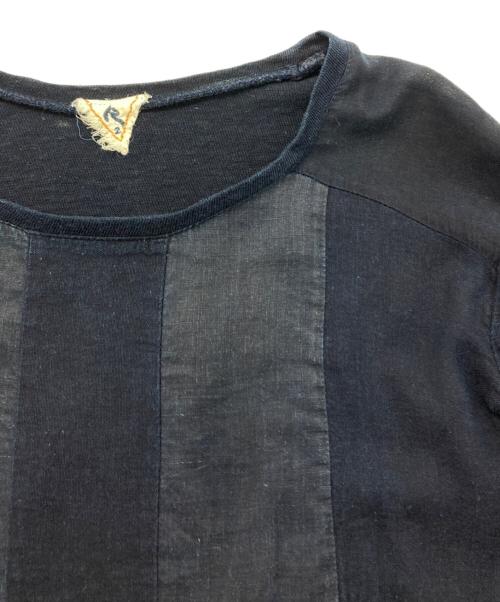 45R（フォーティファイブ・アール）45R (フォーティファイブ・アール) 藍染切替カットソー インディゴ サイズ:2の古着・服飾アイテム