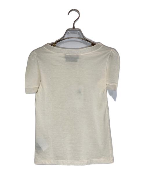 Salvatore Ferragamo（サルヴァトーレ フェラガモ）Salvatore Ferragamo (サルヴァトーレ フェラガモ) シルク切替カットソー アイボリー サイズ:38の古着・服飾アイテム