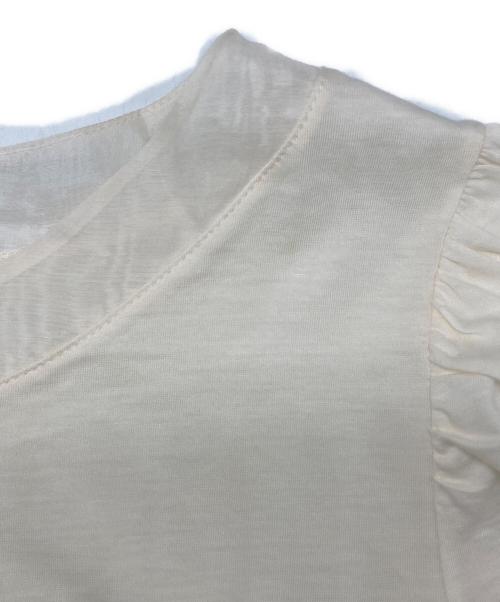 Salvatore Ferragamo（サルヴァトーレ フェラガモ）Salvatore Ferragamo (サルヴァトーレ フェラガモ) シルク切替カットソー アイボリー サイズ:38の古着・服飾アイテム