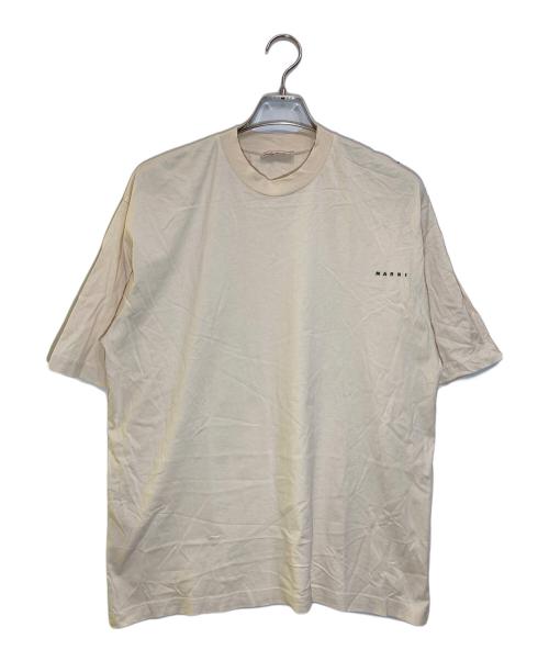 MARNI（マルニ）MARNI (マルニ) クルーネックロゴ刺繍T/HUMU0223EX UTCZ68 アイボリー サイズ:50の古着・服飾アイテム