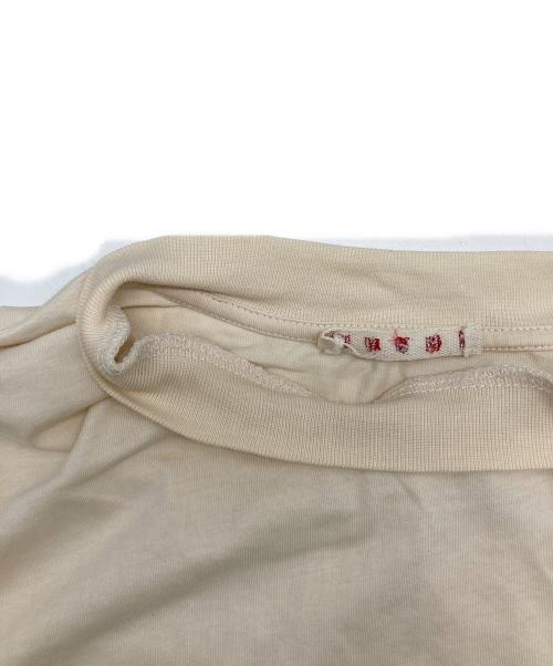 MARNI（マルニ）MARNI (マルニ) クルーネックロゴ刺繍T/HUMU0223EX UTCZ68 アイボリー サイズ:50の古着・服飾アイテム