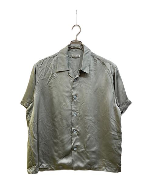 JIL SANDER（ジルサンダー）JIL SANDER (ジルサンダー) ボクシーシルエットレーヨンシャツ グレー サイズ:40-15　3/4の古着・服飾アイテム