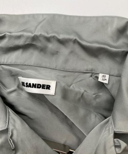 JIL SANDER（ジルサンダー）JIL SANDER (ジルサンダー) ボクシーシルエットレーヨンシャツ グレー サイズ:40-15　3/4の古着・服飾アイテム