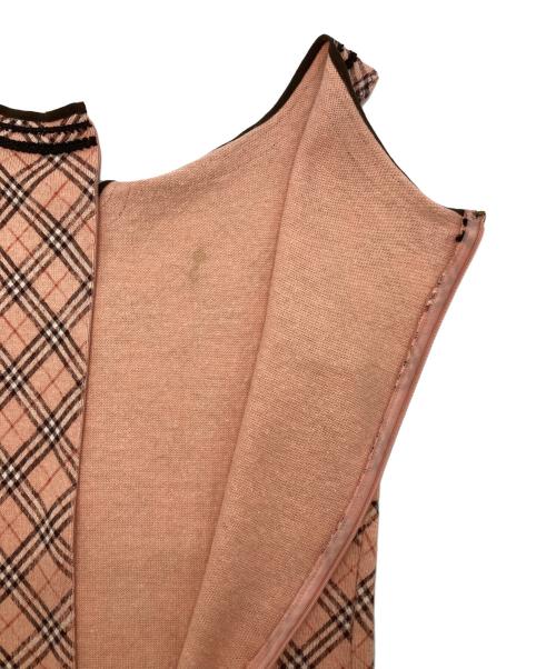 BURBERRY BLUE LABEL（バーバリーロンドンブルーレーベル）BURBERRY BLUE LABEL (バーバリーロンドンブルーレーベル) ノバチェックノースリーブワンピース ピンク サイズ:Mの古着・服飾アイテム