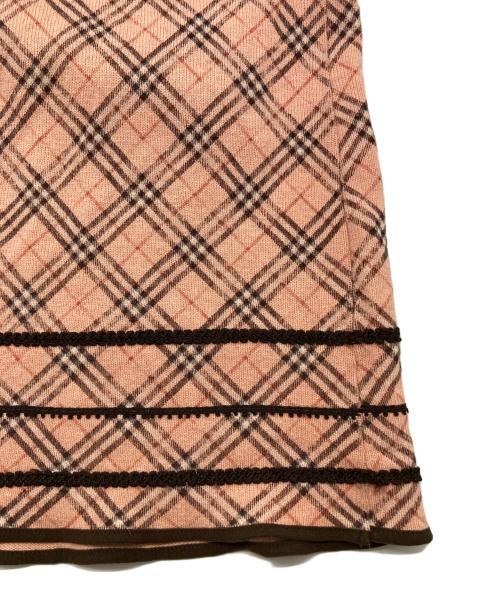 BURBERRY BLUE LABEL（バーバリーロンドンブルーレーベル）BURBERRY BLUE LABEL (バーバリーロンドンブルーレーベル) ノバチェックノースリーブワンピース ピンク サイズ:Mの古着・服飾アイテム