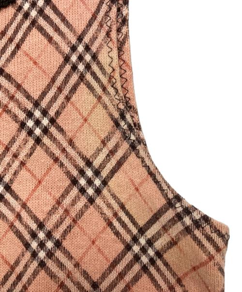 BURBERRY BLUE LABEL（バーバリーロンドンブルーレーベル）BURBERRY BLUE LABEL (バーバリーロンドンブルーレーベル) ノバチェックノースリーブワンピース ピンク サイズ:Mの古着・服飾アイテム