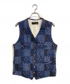 VAN JACヴァン・ヂャケット）の古着「パッチワークベスト」｜ネイビー