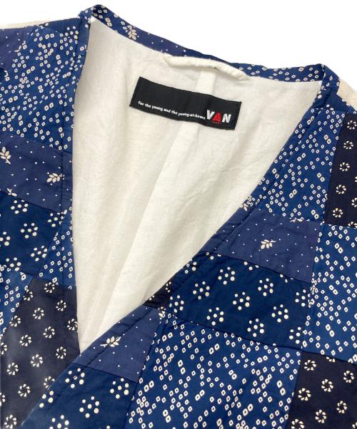 VAN JAC（ヴァン・ヂャケット）VAN JAC (ヴァン) パッチワークベスト ネイビー サイズ:LLの古着・服飾アイテム
